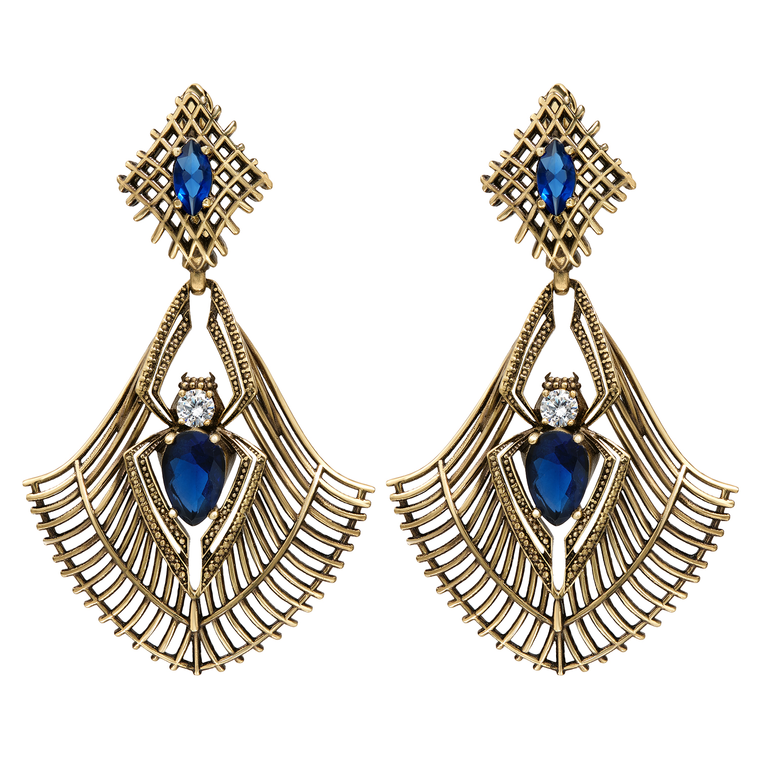 OR310721 TANZANITE Earings RAGNO ART DECO