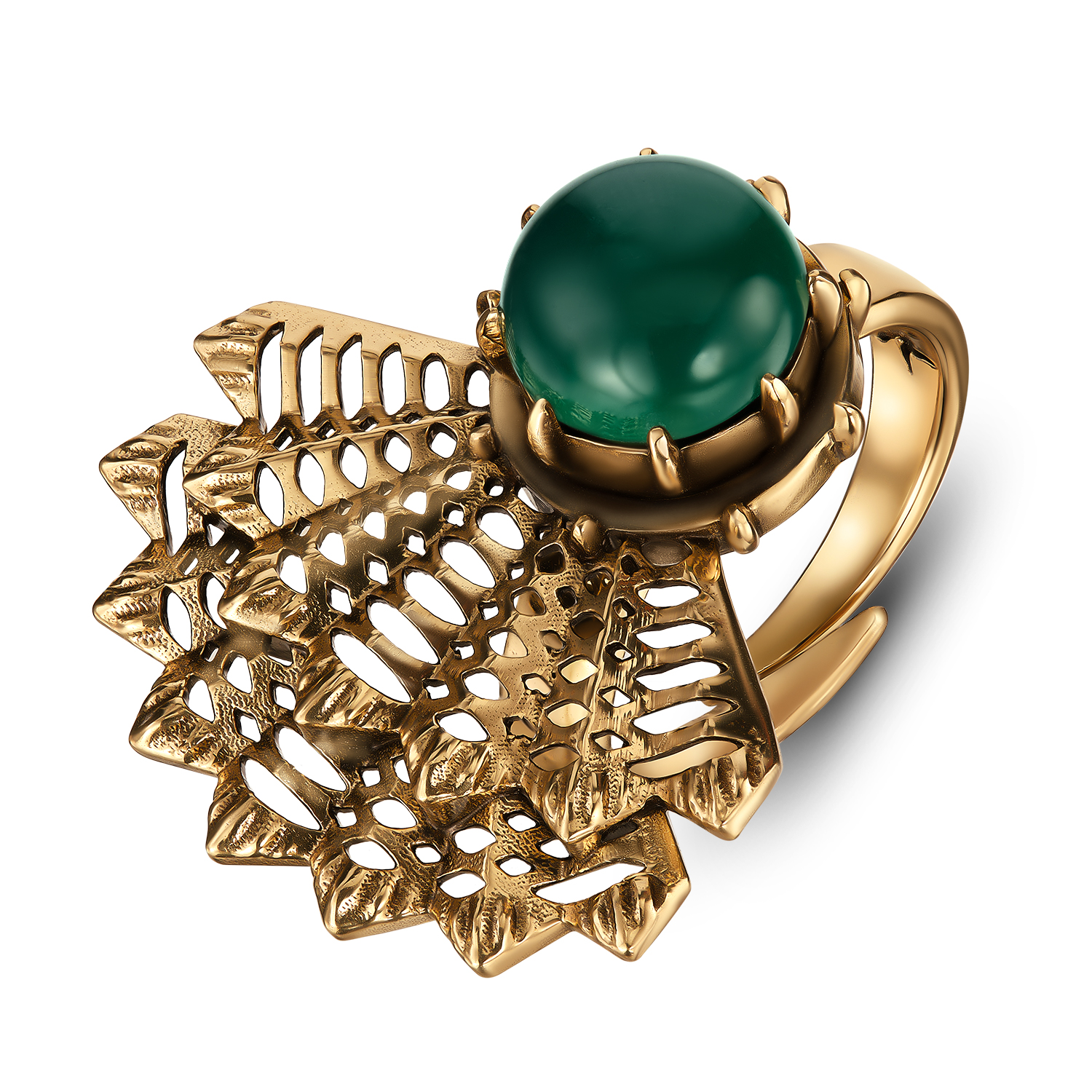 AN2809 VERDE Ring VENTAGLIO