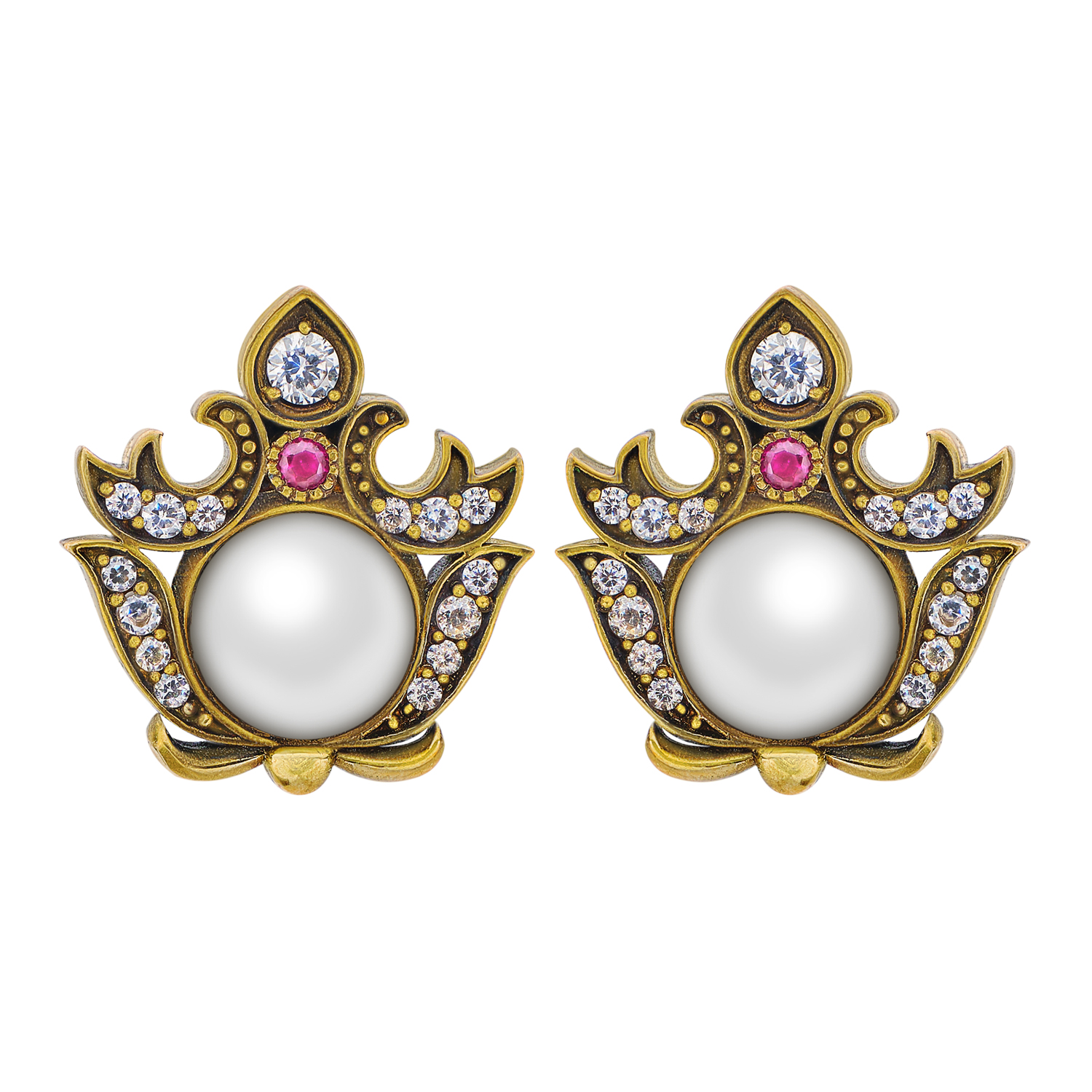 OR0606 Earings пусеты CORONA малые