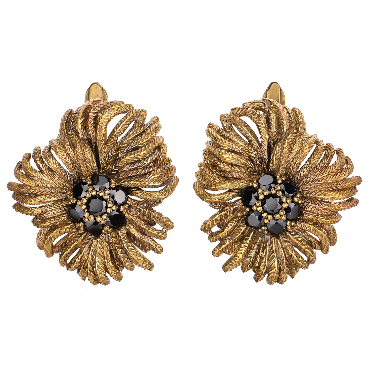 OR1810 NERO Earings Fiori del paradiso