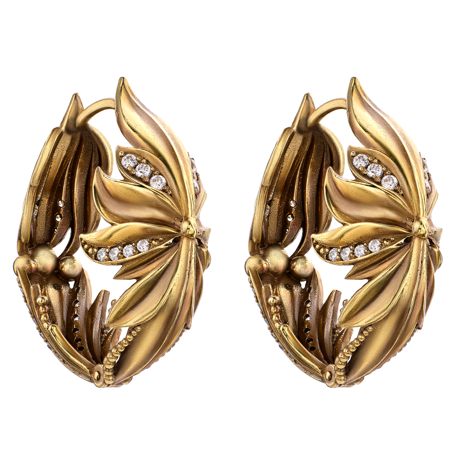 OR1848 CRYSTAL Earings Flora del congo