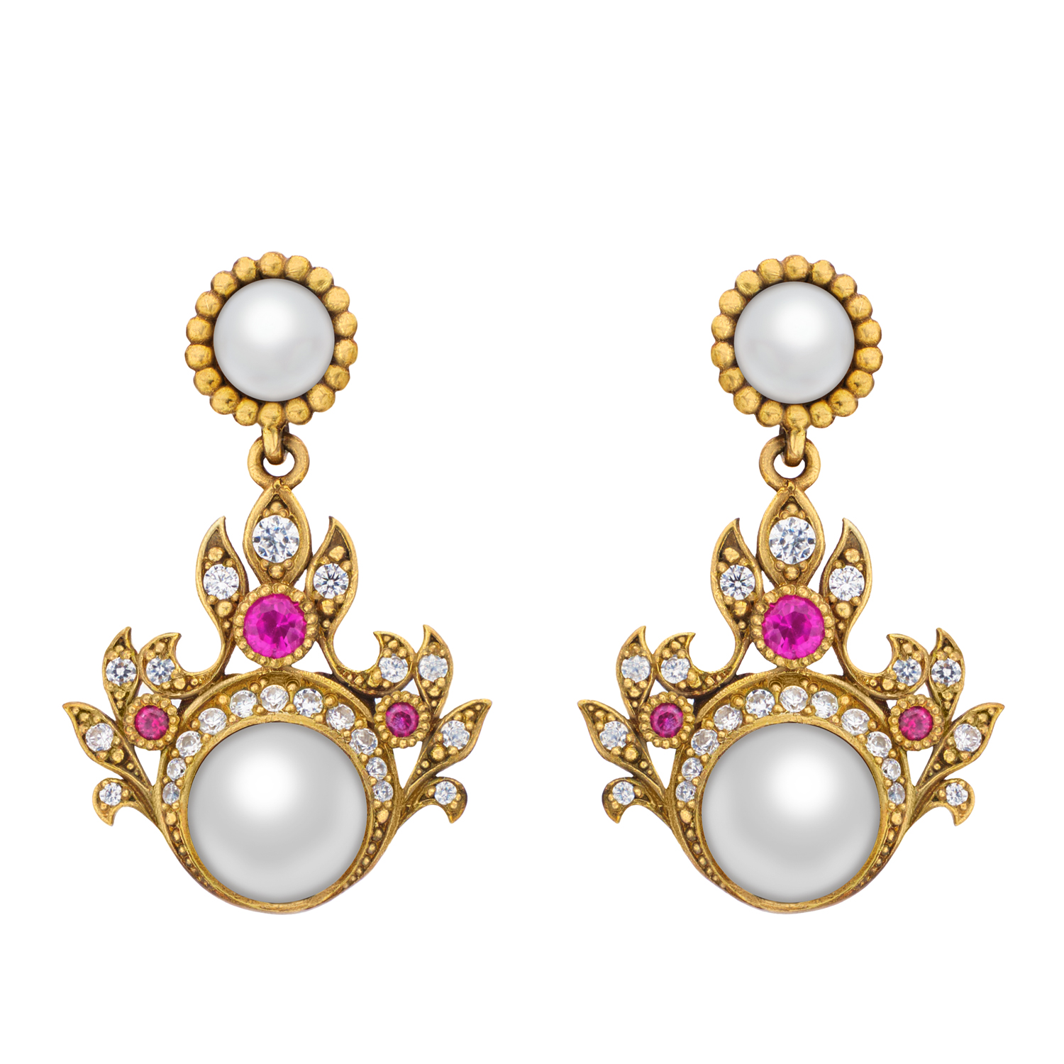 OR1306 Earings пусеты CORONA с подвеской