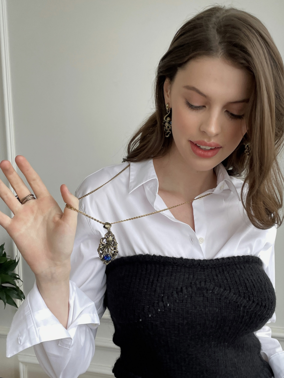 SP2032 BLU Necklace/Broosh SIGNORE DEI MARI
