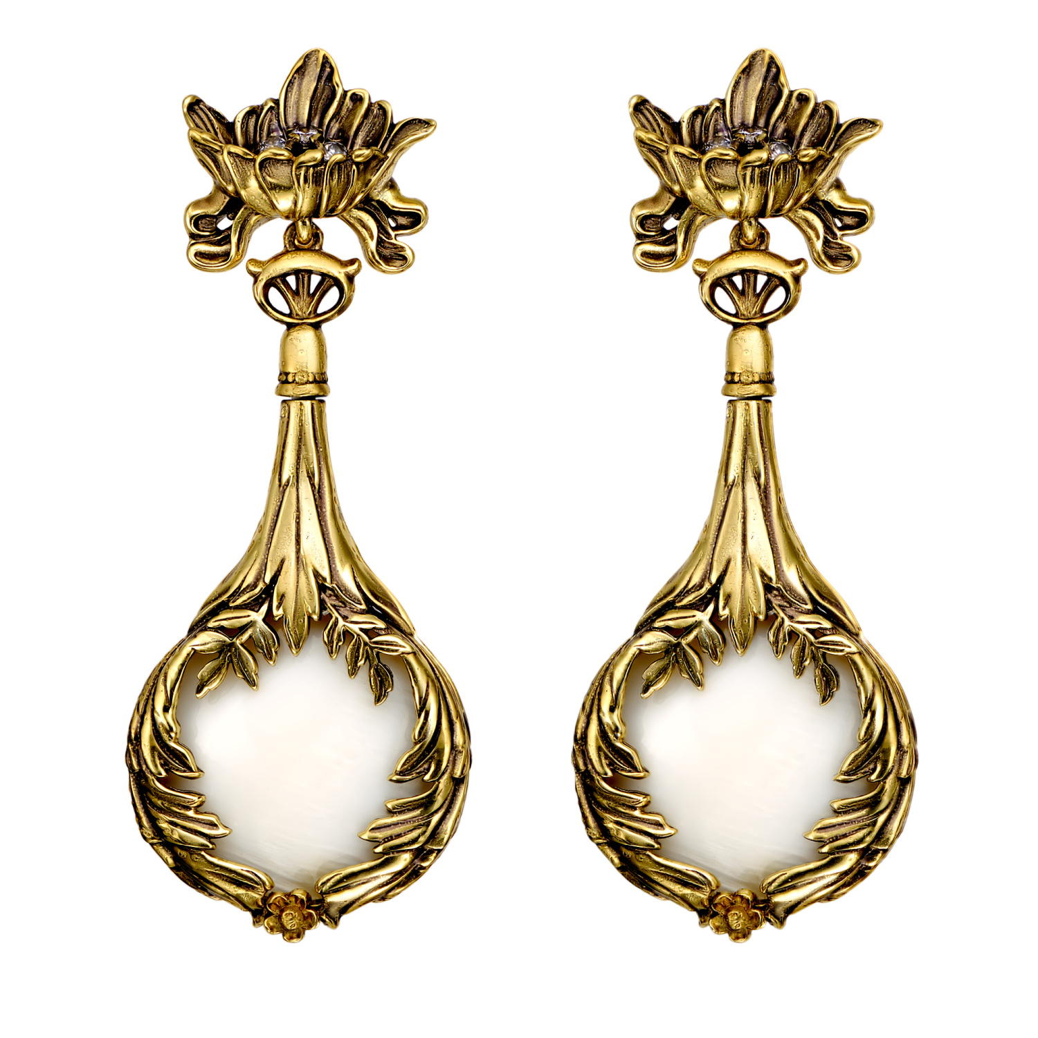 OR4457 MADREPERLA Earings LATTE D'ORO
