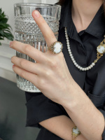 AN4457 MADREPERLA Ring LATTE D'ORO