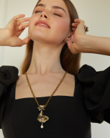CO1702 PEARL Necklace/Broosh Rana di loto CO1702 PEARL Necklace/Broosh Rana di loto