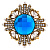 SP1854 PERLA BLU Broosh/Necklace ORDINE FIORENTINO