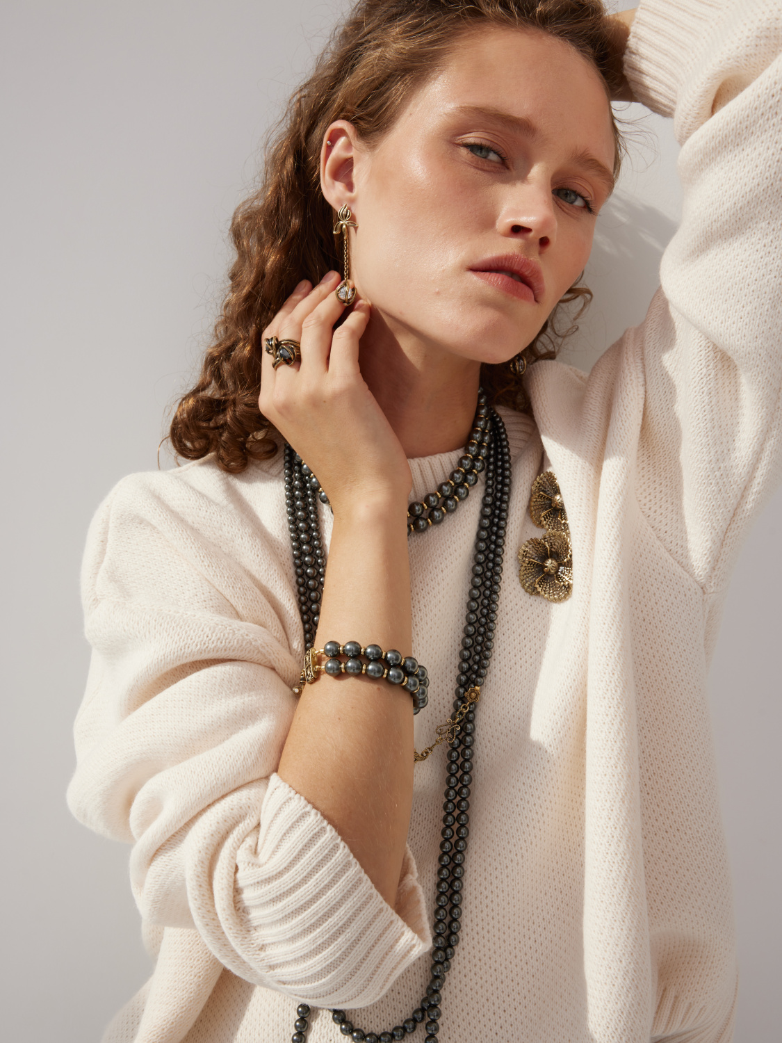 BR1863 PERLA GRAFITE Bracelet EREDITA DEI MONARCHI