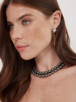 CO1863 PERLA GRAFITE Necklace EREDITA DEI MONARCHI CO1863 PERLA GRAFITE Necklace EREDITA DEI MONARCHI