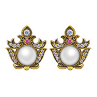 OR0606 Earings пусеты CORONA малые