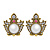 OR0606 Earings пусеты CORONA малые