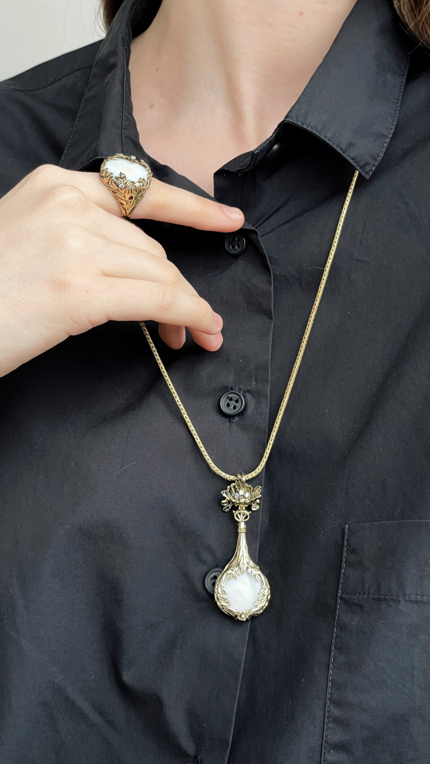 CO4457 MADREPERLA Necklace LATTE D'ORO