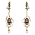 OR0107 GRANAT/OLIVE Earings Ragno Art Nouveau