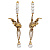 OR1702 PEARL Earings Rana su una canna