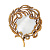 CO2907 PEARL Broosh/Necklace feather with pearls