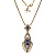 SP310721 TANZANITE Necklace/Broosh RAGNO ART DECO