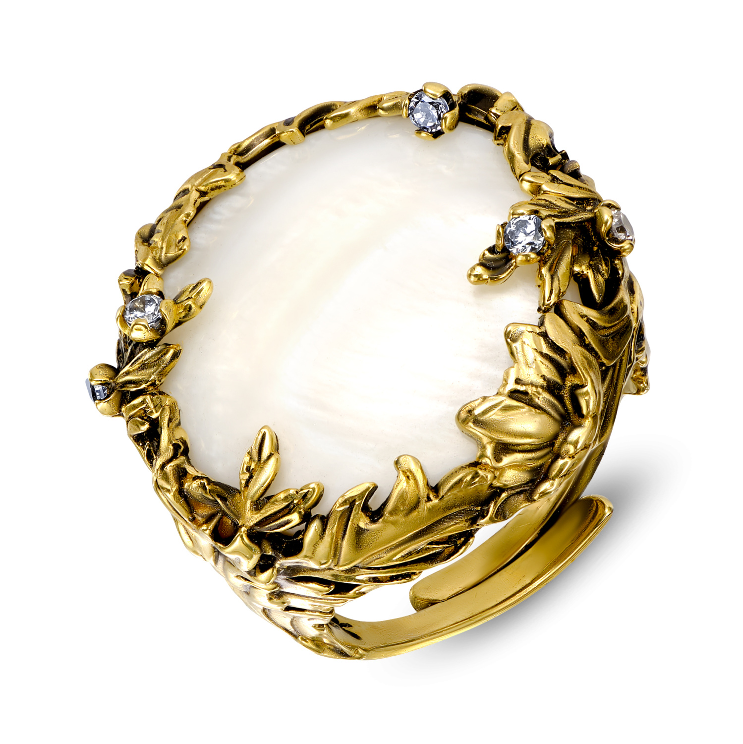 AN4457 MADREPERLA Ring LATTE D'ORO
